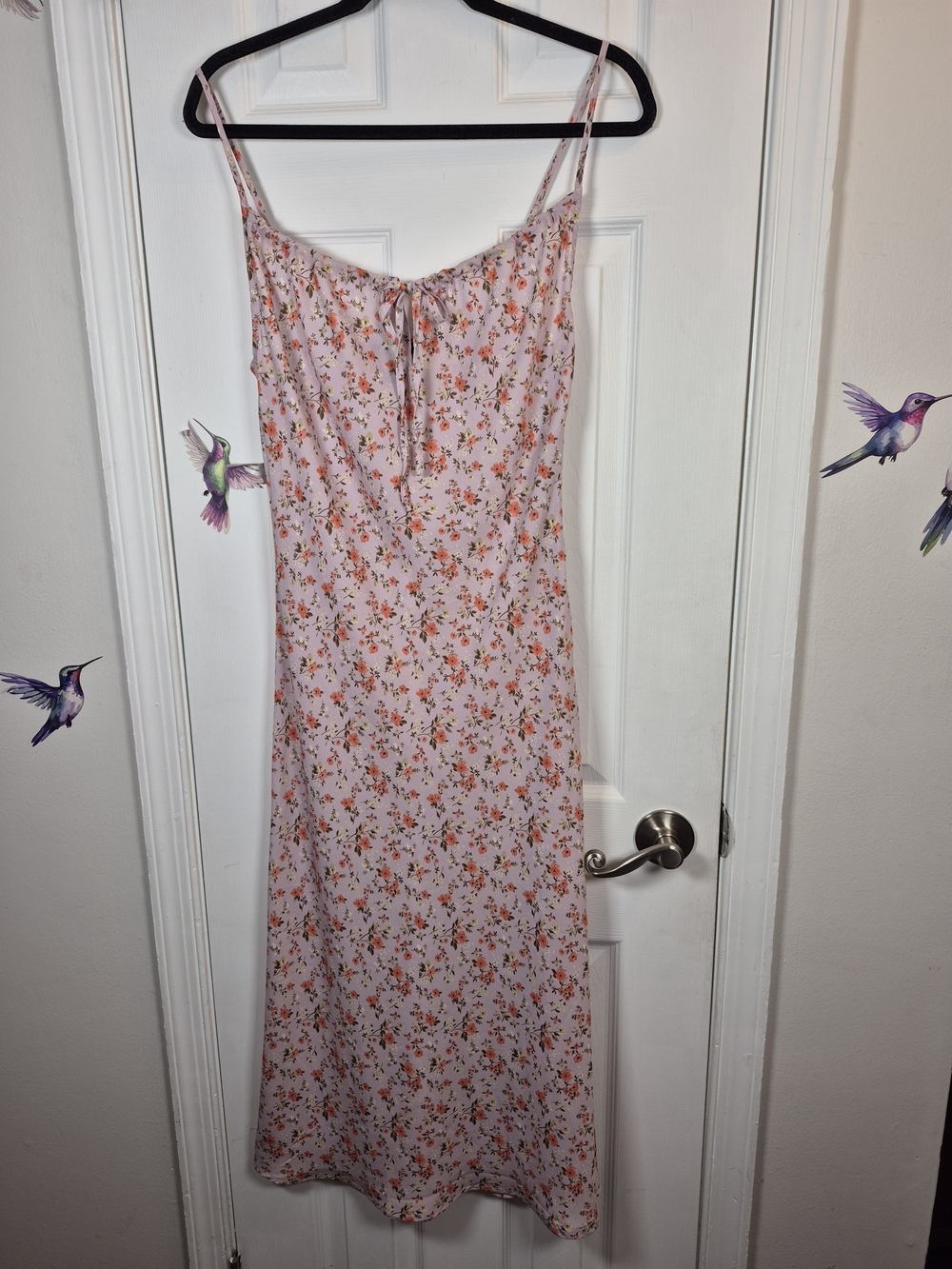 Forever 21 Floral Midi Slip Dress Lavender Ditsy Print Cottagecore Coquette L